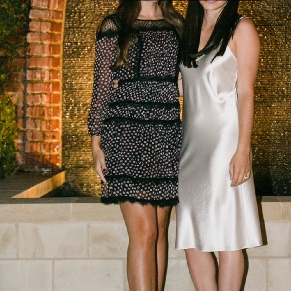 Diane von Furstenberg Navy and Black Lace Dress